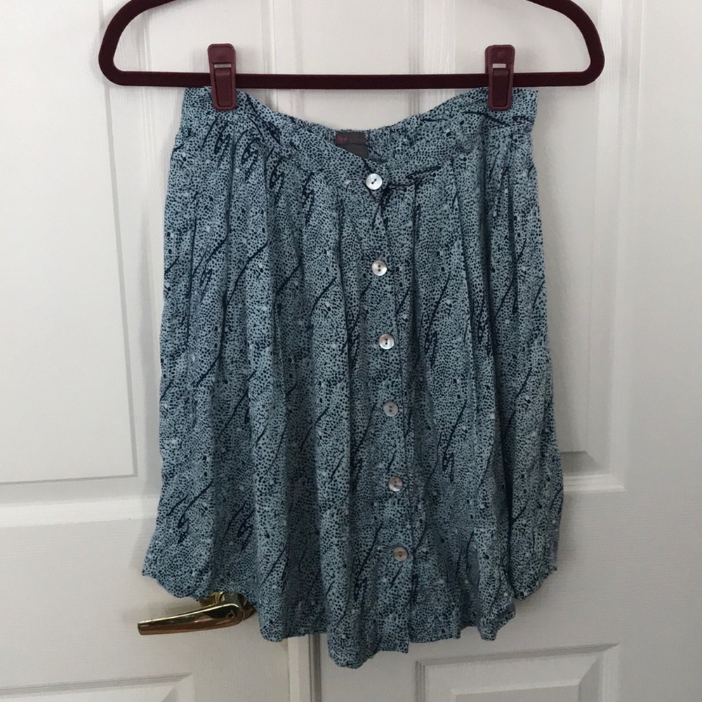 Fire Los Angeles Blue Printed Skirt